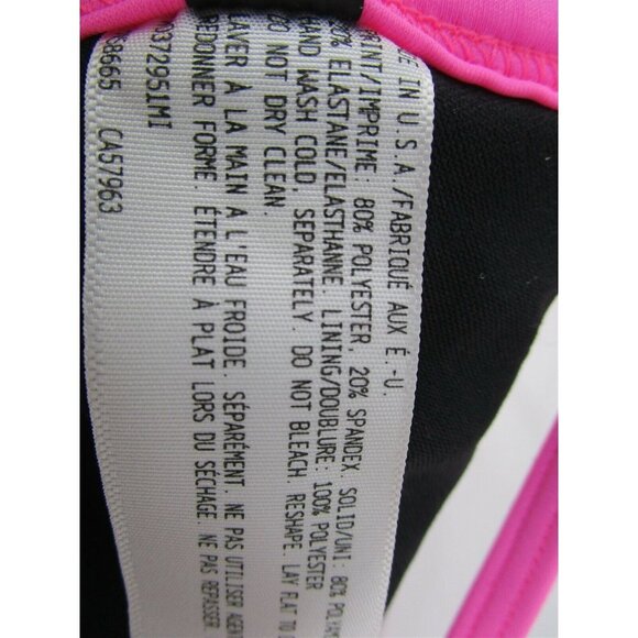 Leith Adjustable Strap Triangle Swimsuit Top Black Pink Multi Floral Medium M - Picture 11 of 12